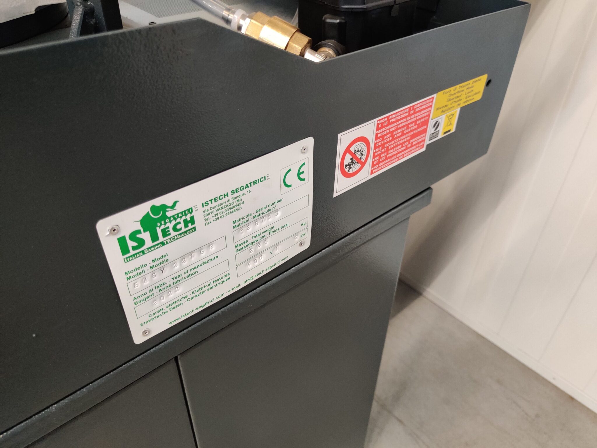 Metaallintzaagmachine met zakcilinder 400V, fabr. ISTech - type Easy221GR - Afbeelding 5