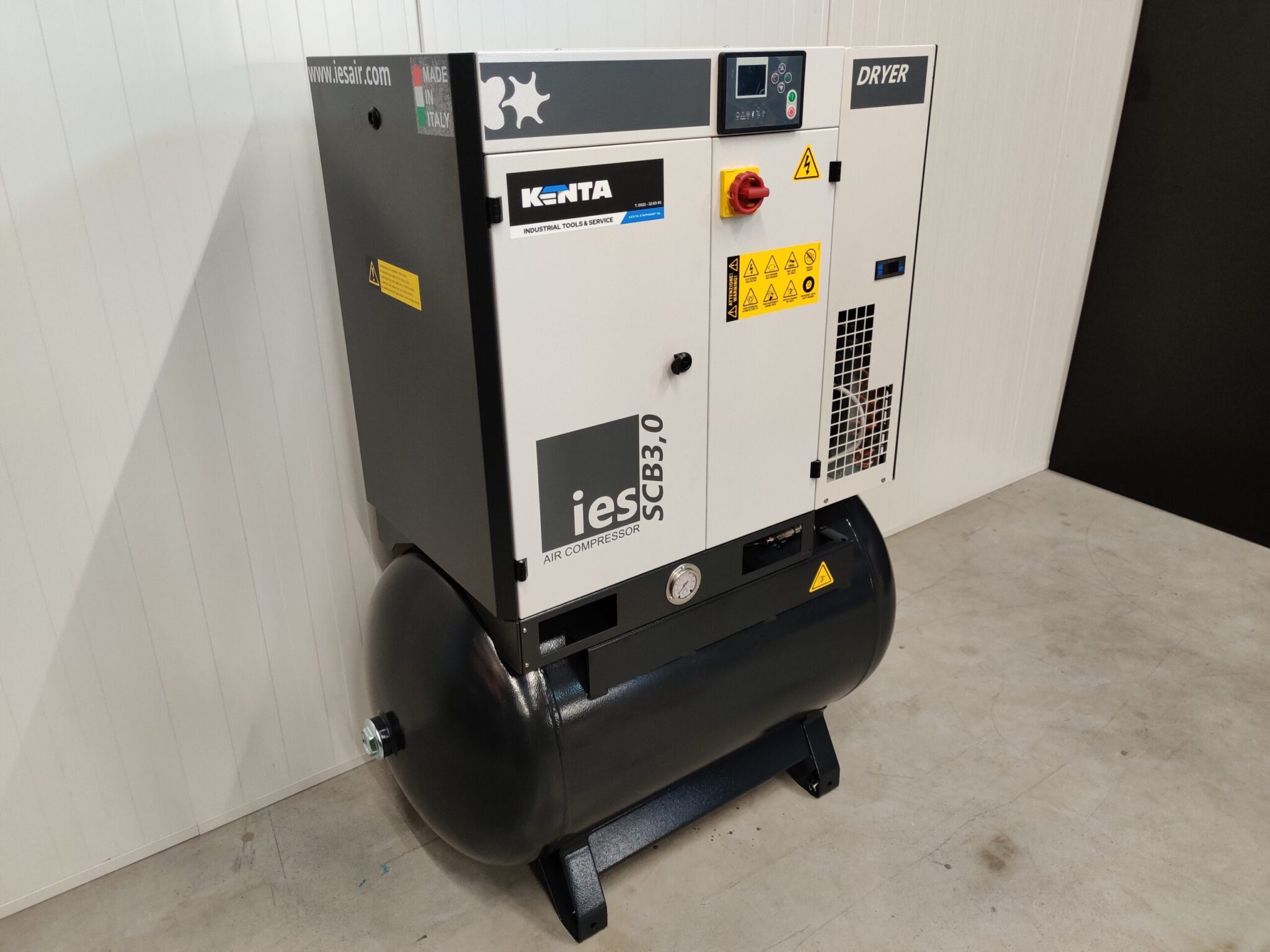 IES AIR - Schroefcompressor 3kW / 4PK - 270L - 400V - met luchtdroger - Afbeelding 2
