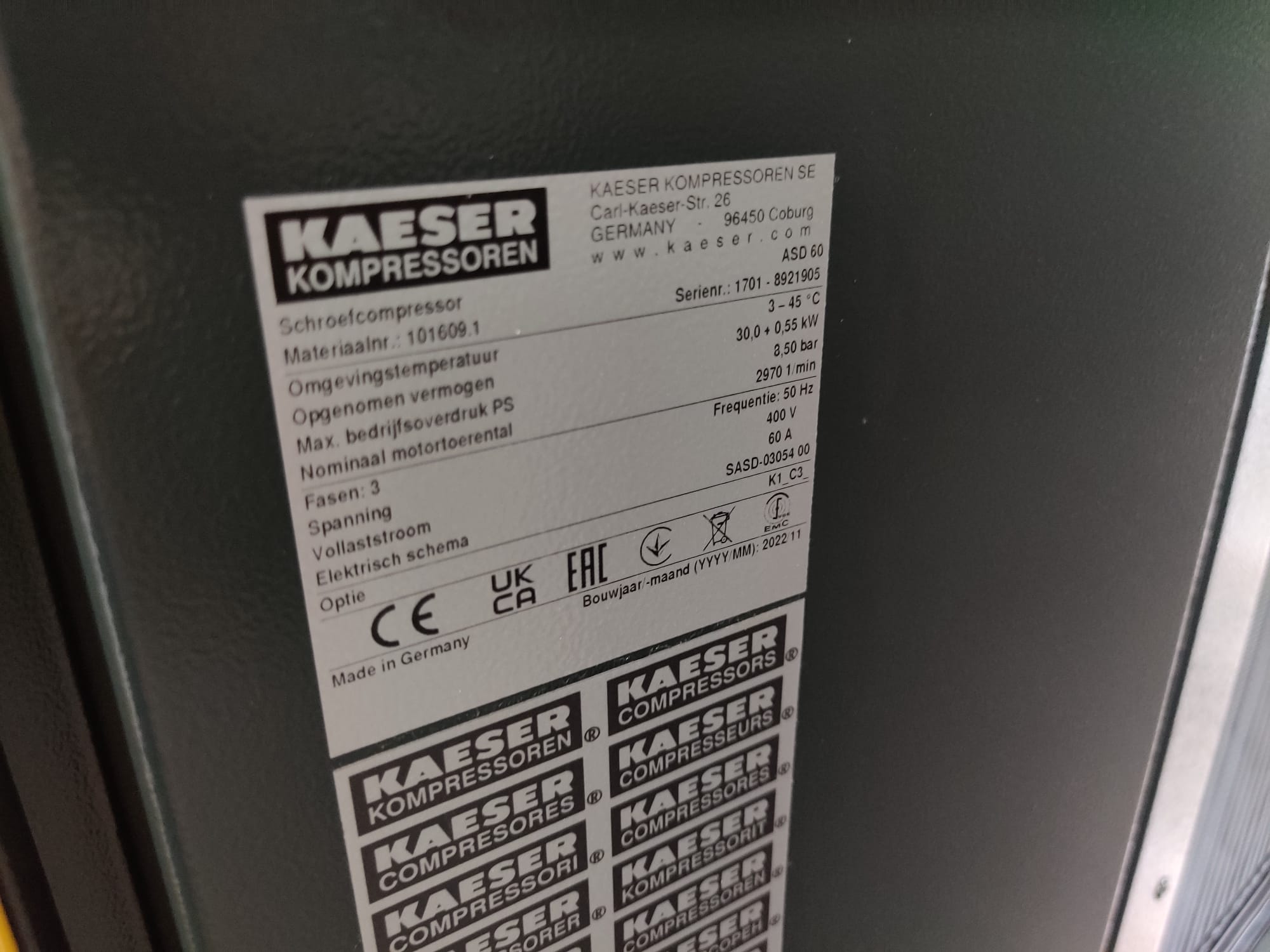 Kaeser - ASD 60 - schroefcompressor 30kW - 400V - Afbeelding 9