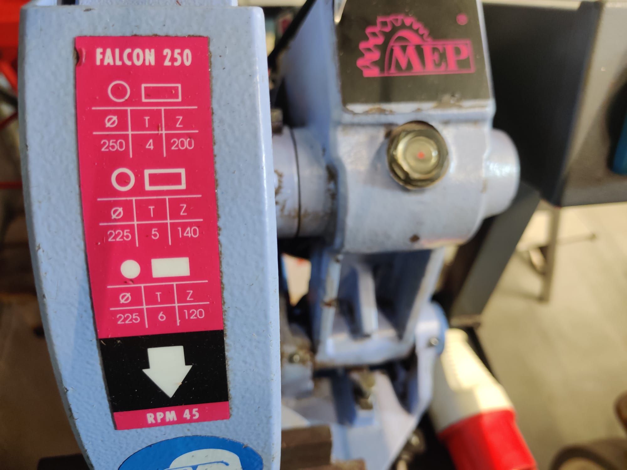 Afkortzaag 400V, fabr. MEP - type FALCON 250 (Gebruikt) - Afbeelding 7