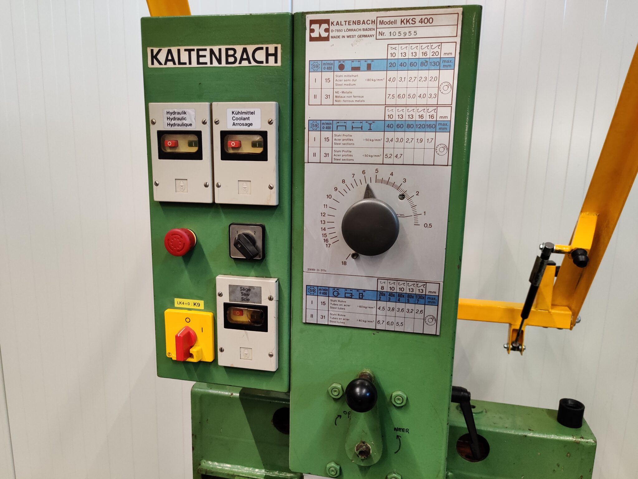 Metaalafkortzaag 400V, fabr. Kaltenbach - type KKS400E (gebruikt) - Afbeelding 4