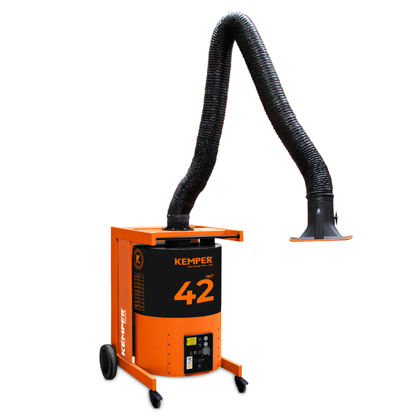 Lasrookafzuiging, fabr. Kemper - type MaxiFil - 4 meter arm. slanguitvoering