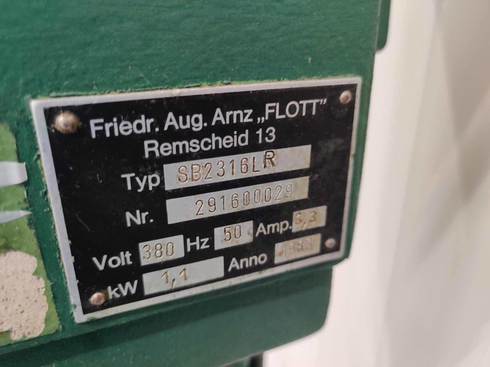 Kolomboormachine 400V, fabr. Flott - type SB2316LF (Gebruikt) - Afbeelding 7