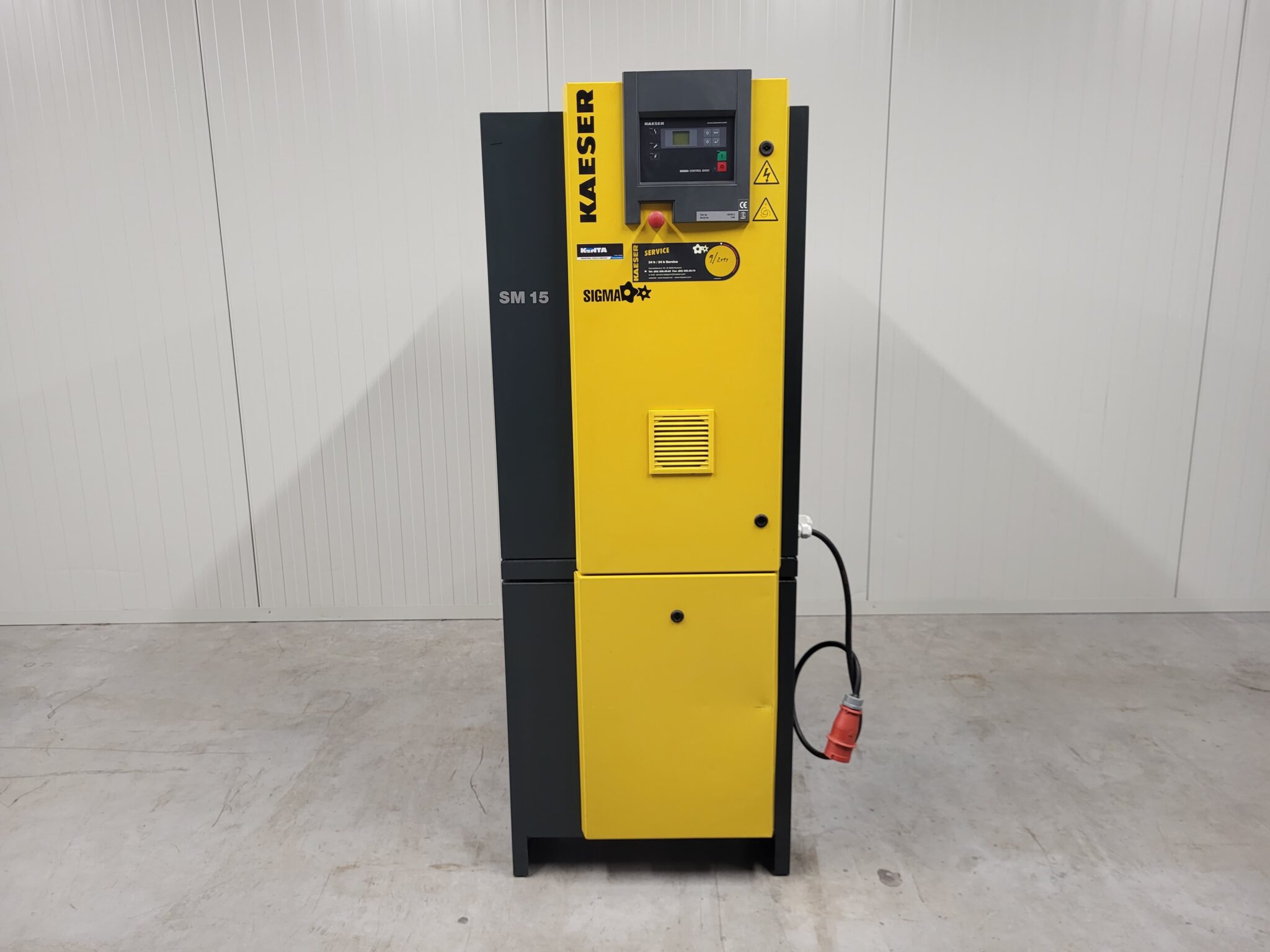 Schroefcompressor met droger 9kW - 400V, fabr. Kaeser - type Aircenter SM15 (gebruikt) - Afbeelding 3