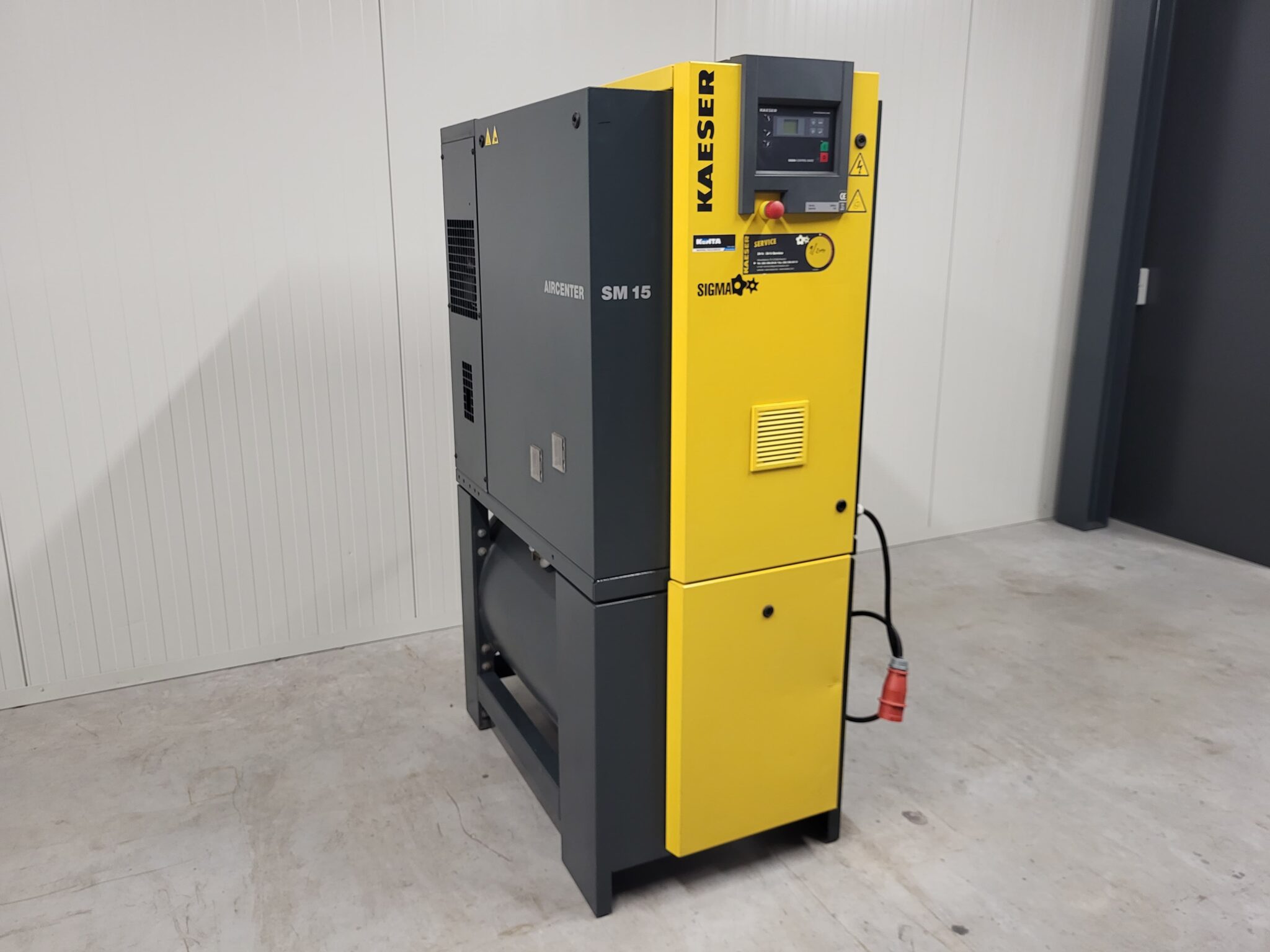 Schroefcompressor met droger 9kW - 400V, fabr. Kaeser - type Aircenter SM15 (gebruikt) - Afbeelding 2