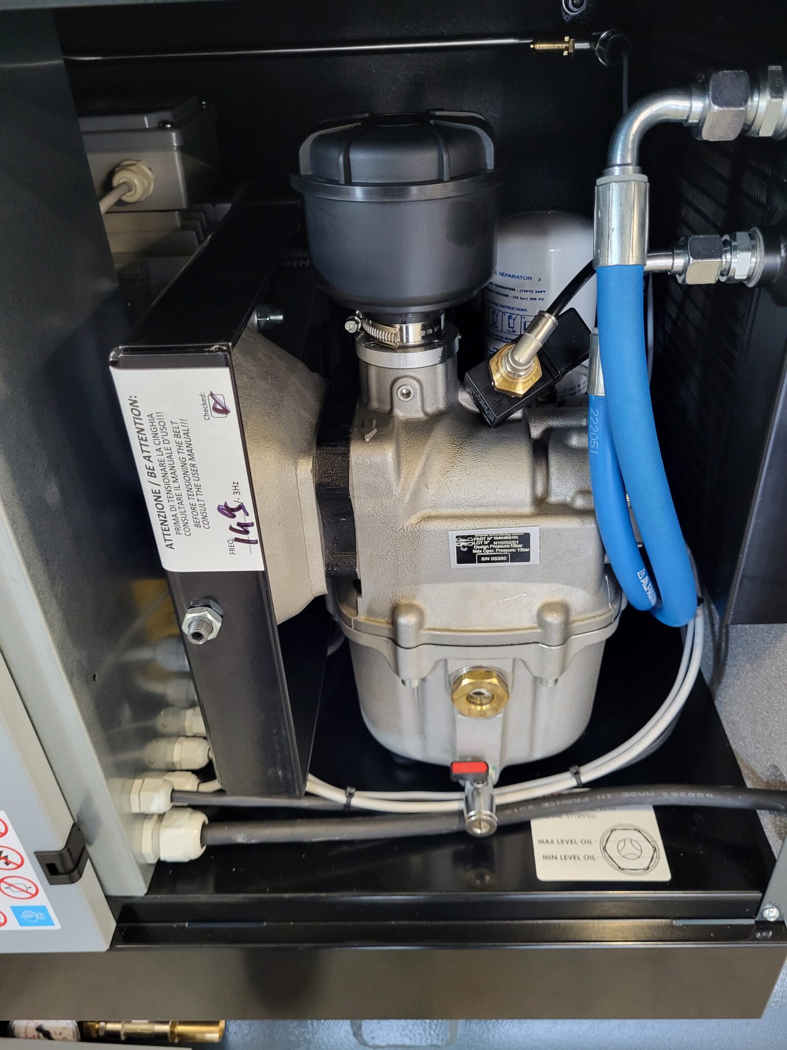 Schroefcompressor met droger 7,5kW - 400V, fabr. KTC - type S 10-270 D (Gebruikt) - Afbeelding 5
