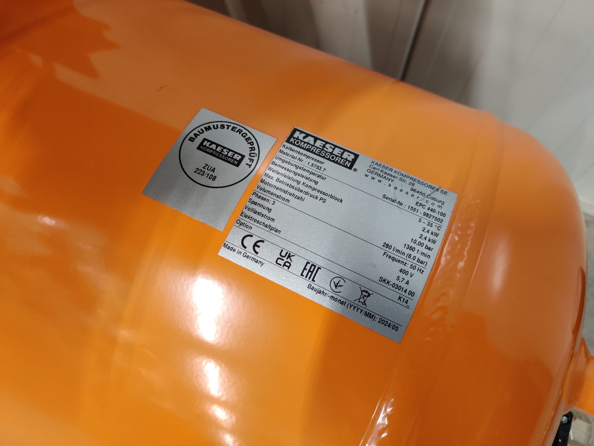 Kaeser - EPC 440-100 - Zuigercompressor 10bar 2,4kW - 400V - Afbeelding 9