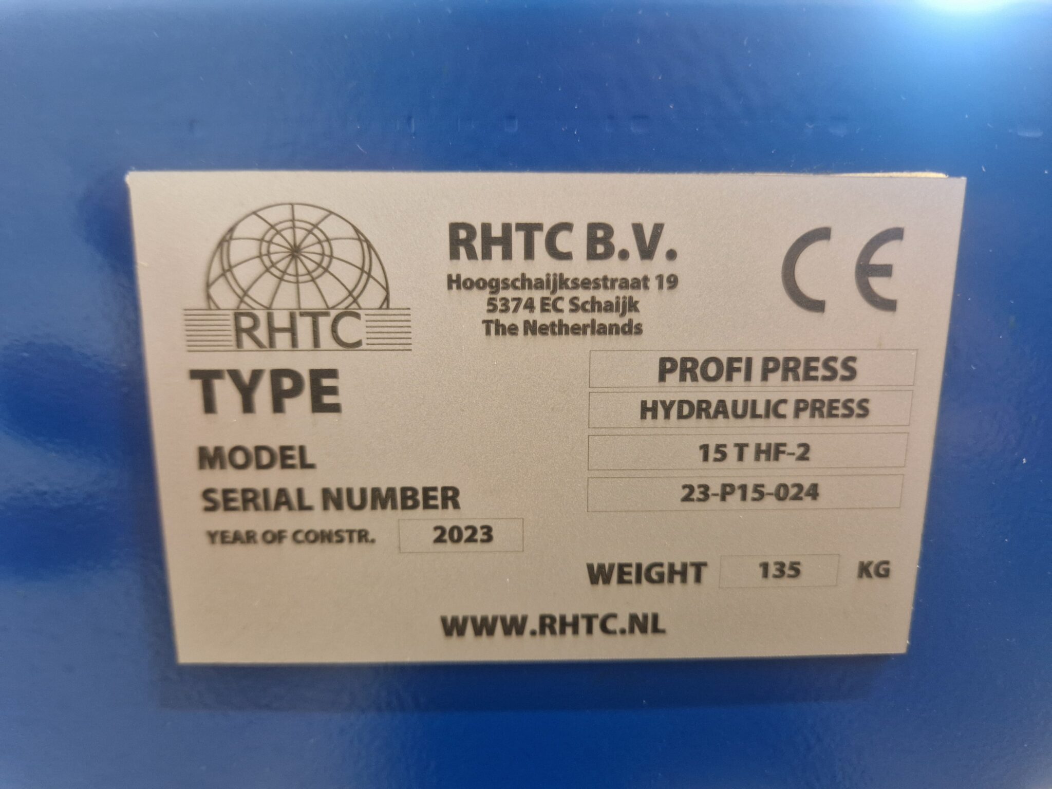 Werkplaatspers 15 ton handbediend, fabr. RHTC - type HF2 (demomachine) - Afbeelding 6